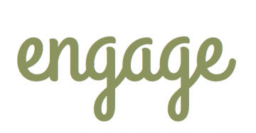 The word "engage" in script handwriting