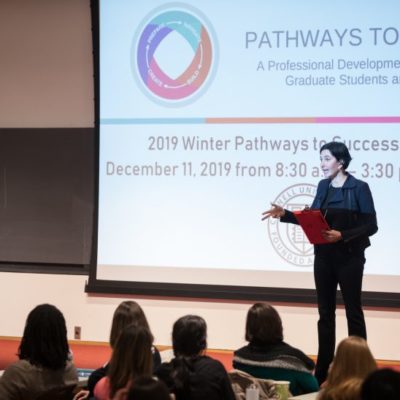 Eliza VanCort presents at the Winter 2019 Pathways to Success Symposium